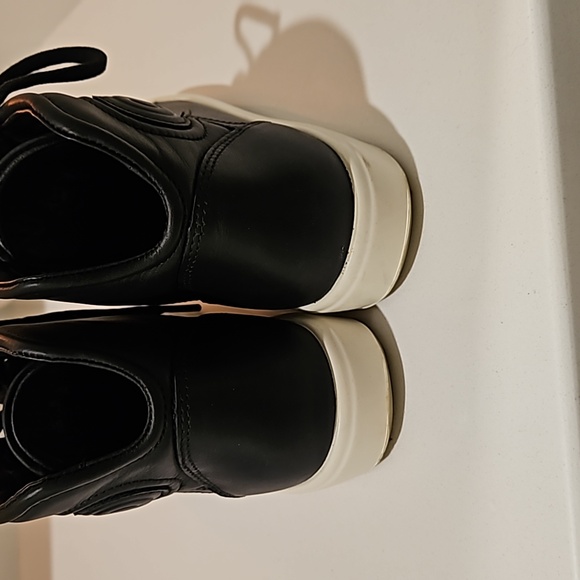 Ecco Womens Soft 7 Mid Cut Lace Black Leather Sneakers - Picture 5 of 8